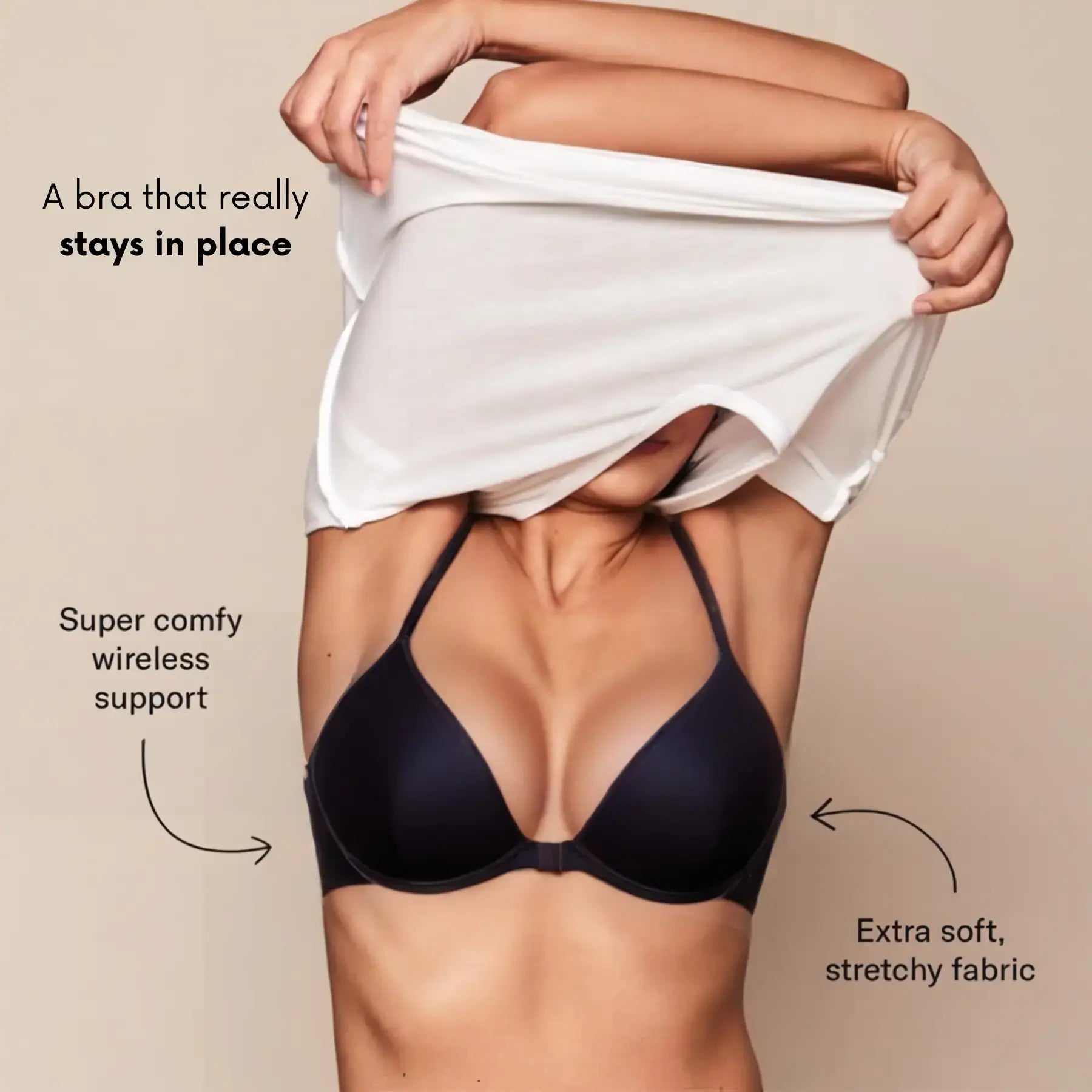 Naya - Cloudlift Wireless Bra - The Push Up Bra for Smaller Chests